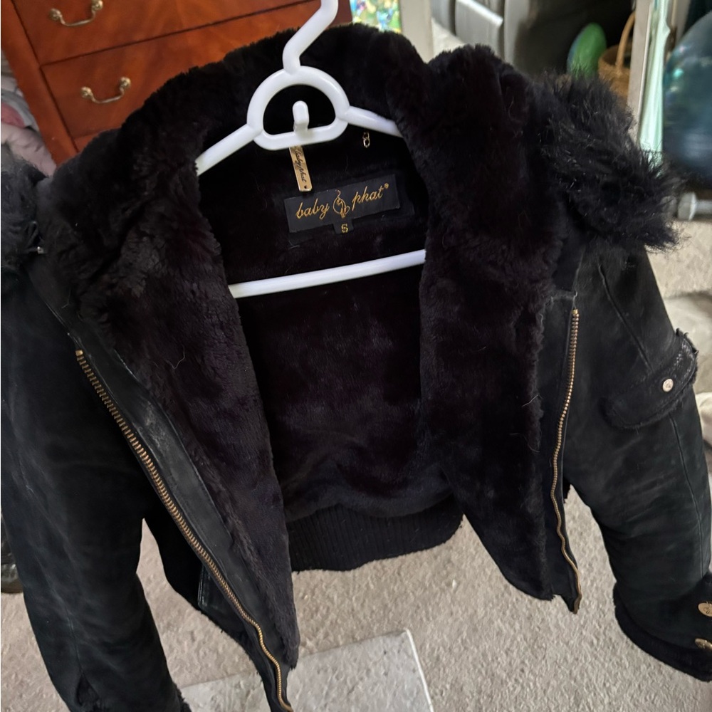 Baby Phat Black Jacket with Plush Lining